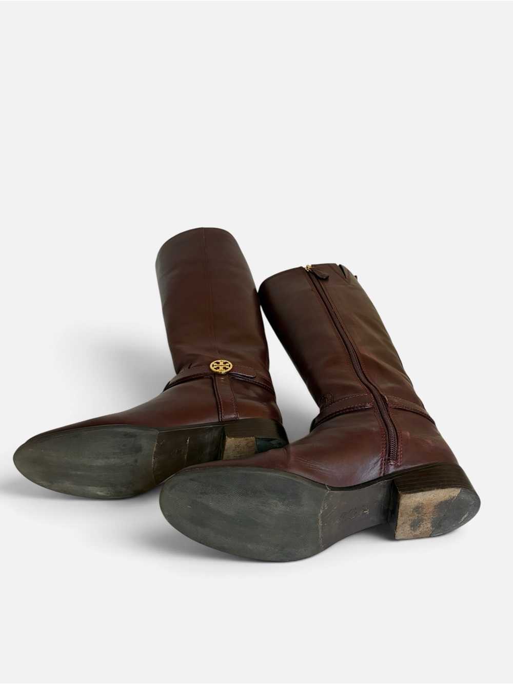 Tory Burch Tall Brown Leather Over-the-Knee Riding Boots - Picture 5 of 6
